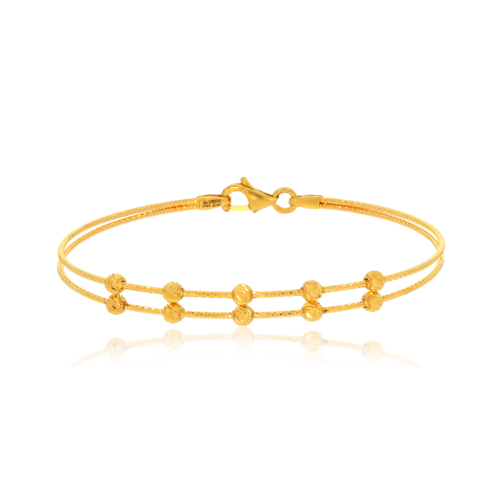 Sleek Ball Gold Bracelet