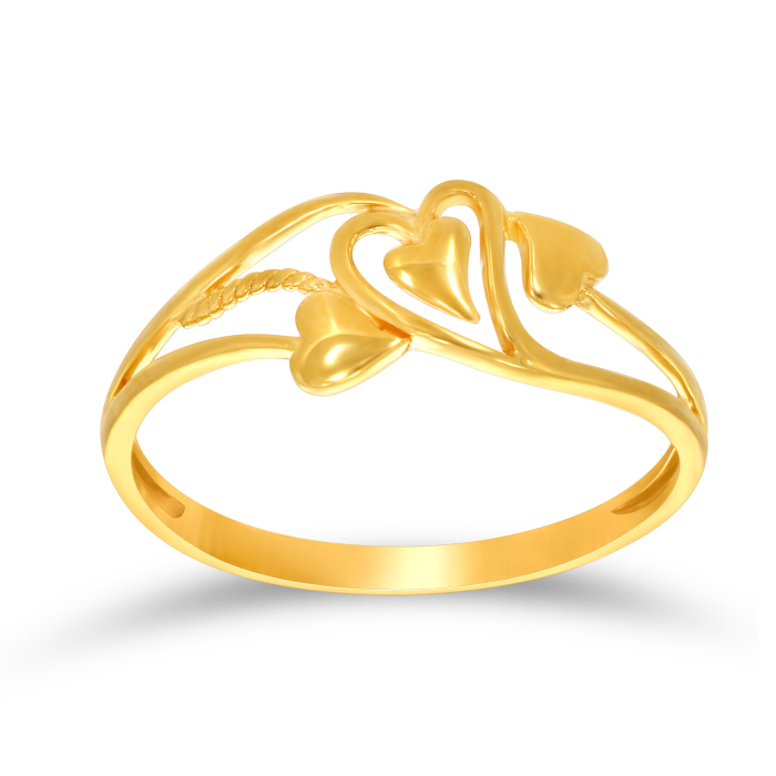 A Heart Leaf Gold Ring