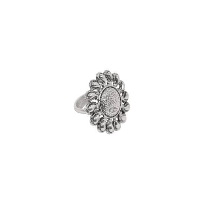 SILVER LADIES RING