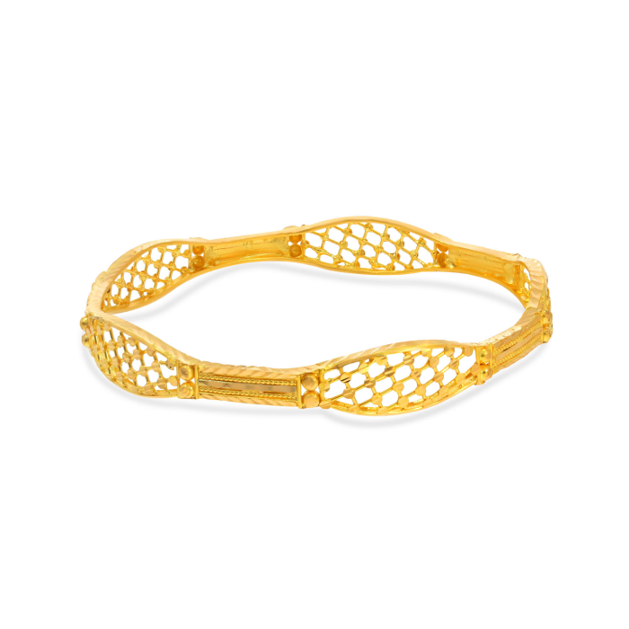 Infinite Waves Gold Bangle