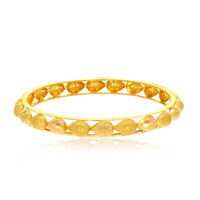 Shiny Droplet Gold Bangles