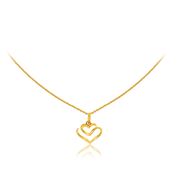 Delicate Heart Gold Chain Pendant