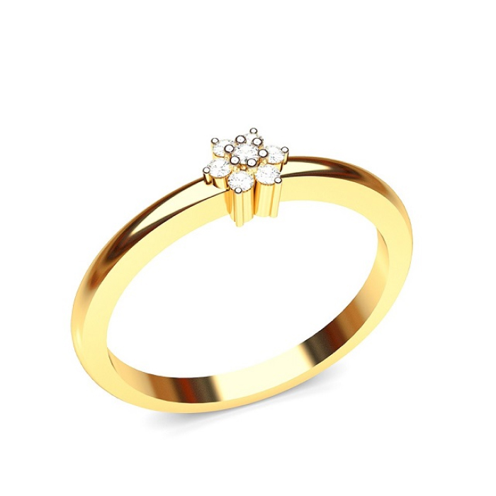 Cute Bloom Diamond Ring